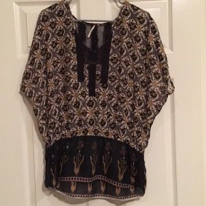 Free people • cap sleeve floral top